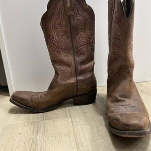 Women's Ariat Brown Leather Western Heeled Boots